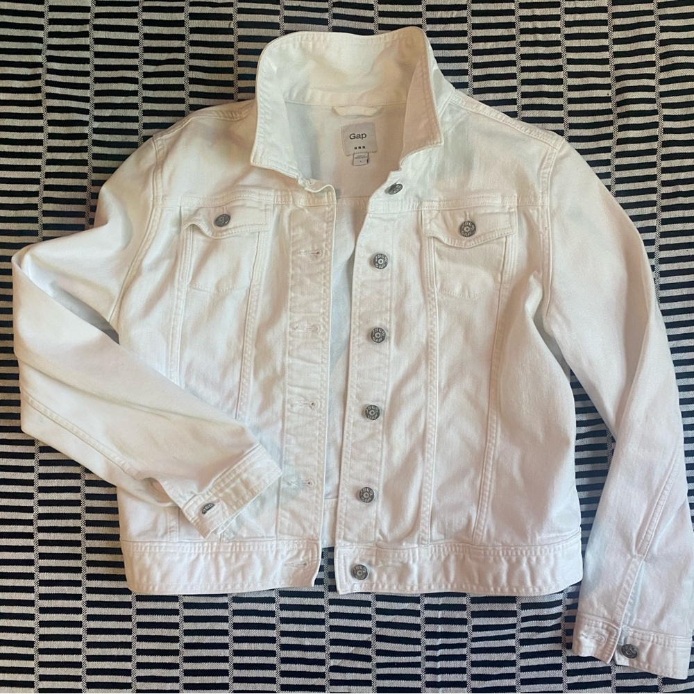 GAP 1969 White Jean Denim Jacket Large